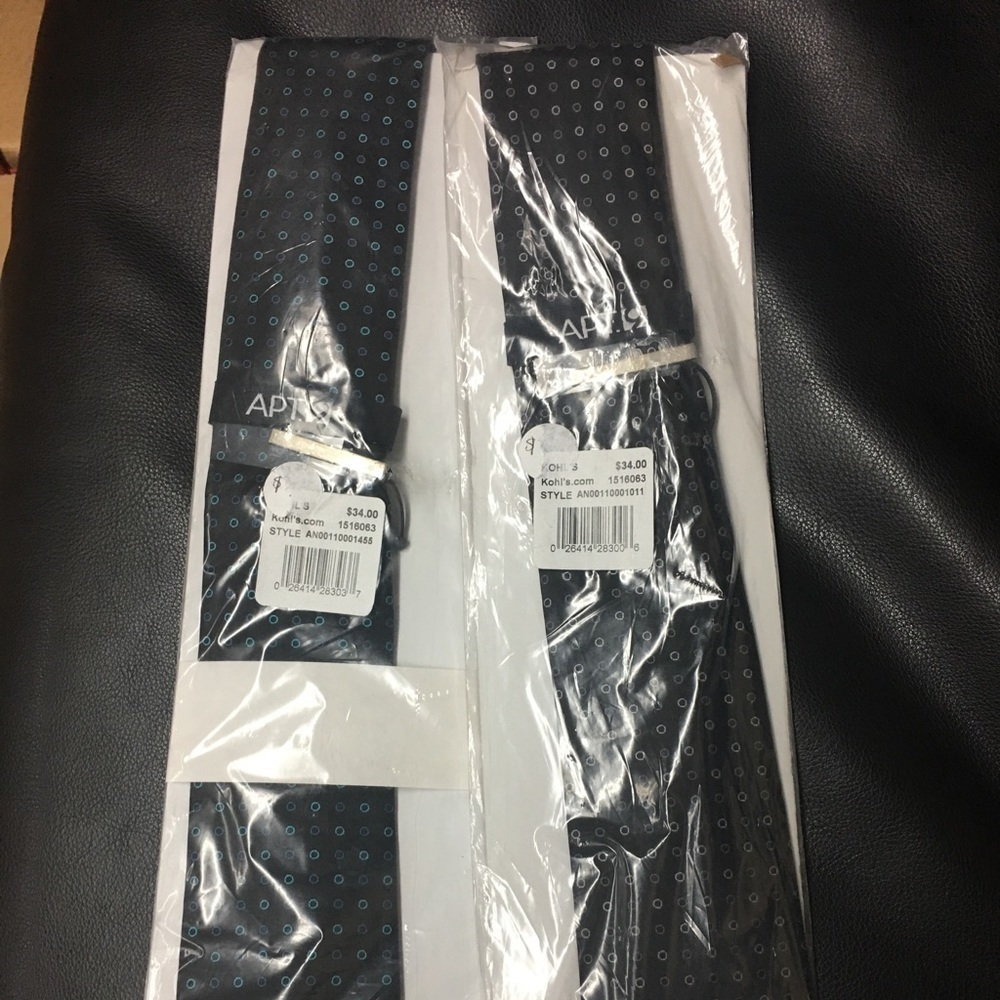 Men's apt 9โ tie bundle grey and blue w clasp